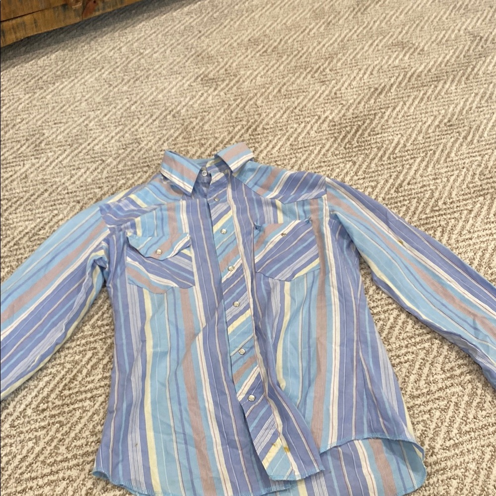 Blue Striped Kids Shirt